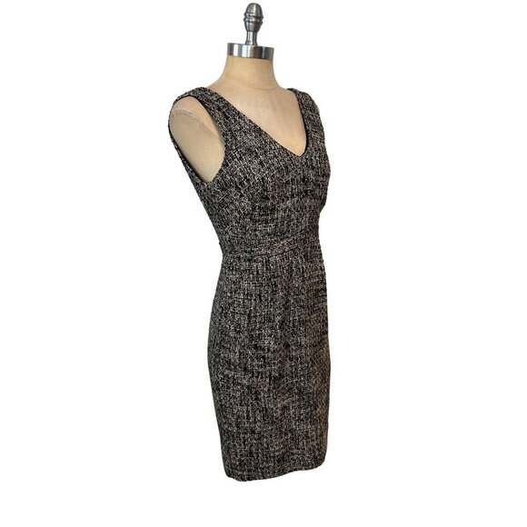 J. Crew Womens Tweed Sleeveless Dress Black & White size 0 - Picture 2 of 7